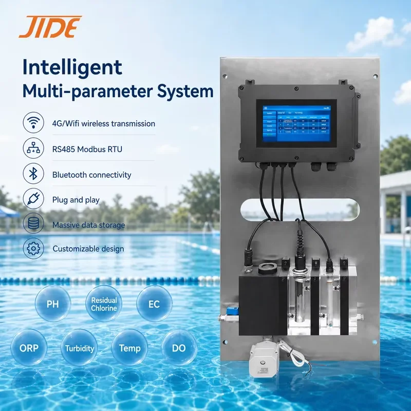 Modbus RS485 Online Residual Chlorine Sensor with Multi-parameter Controller and Transmitter for Drinking Water and Swimming