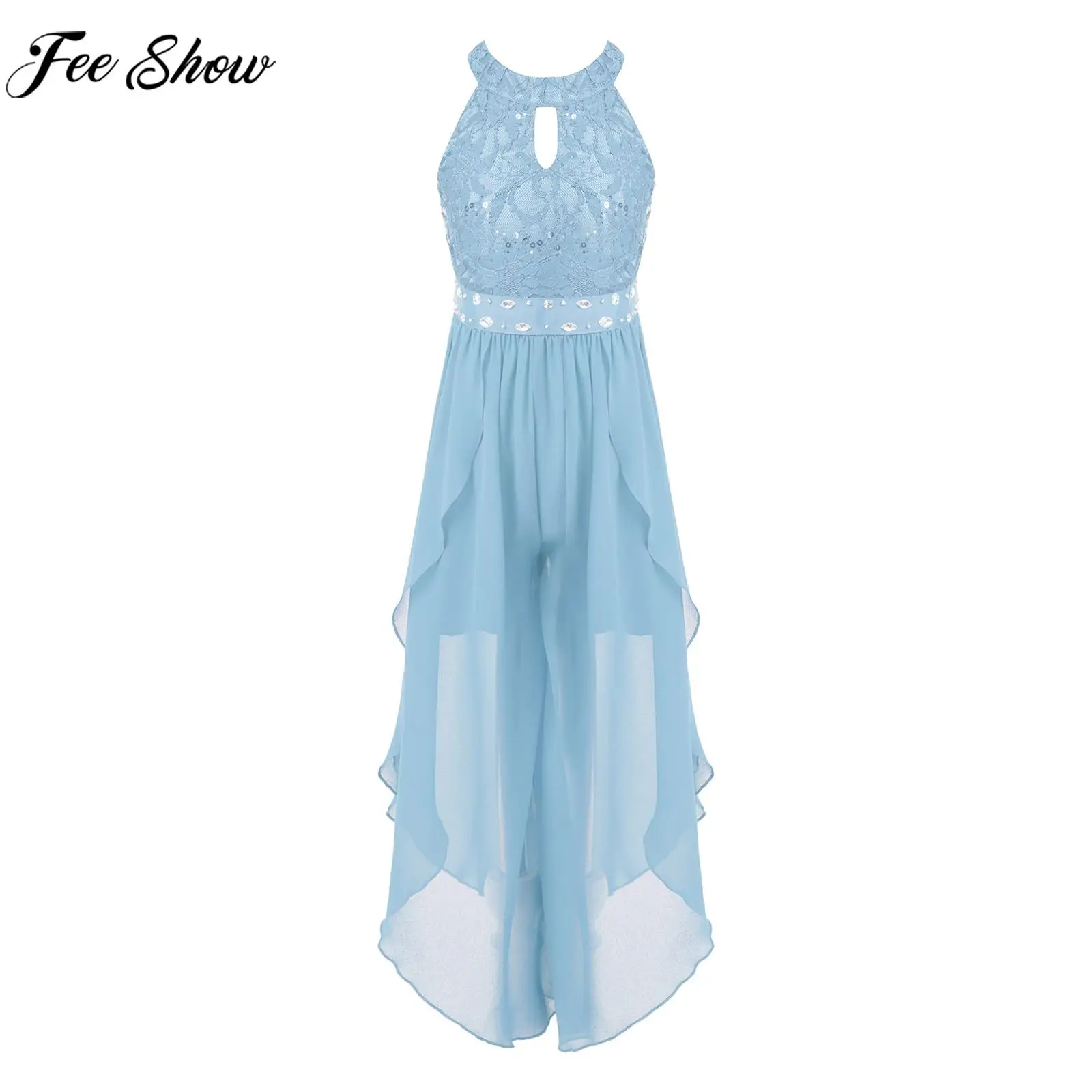 sachin and babi light blue dress Chiffon Bridesmaid Dresses main image 0