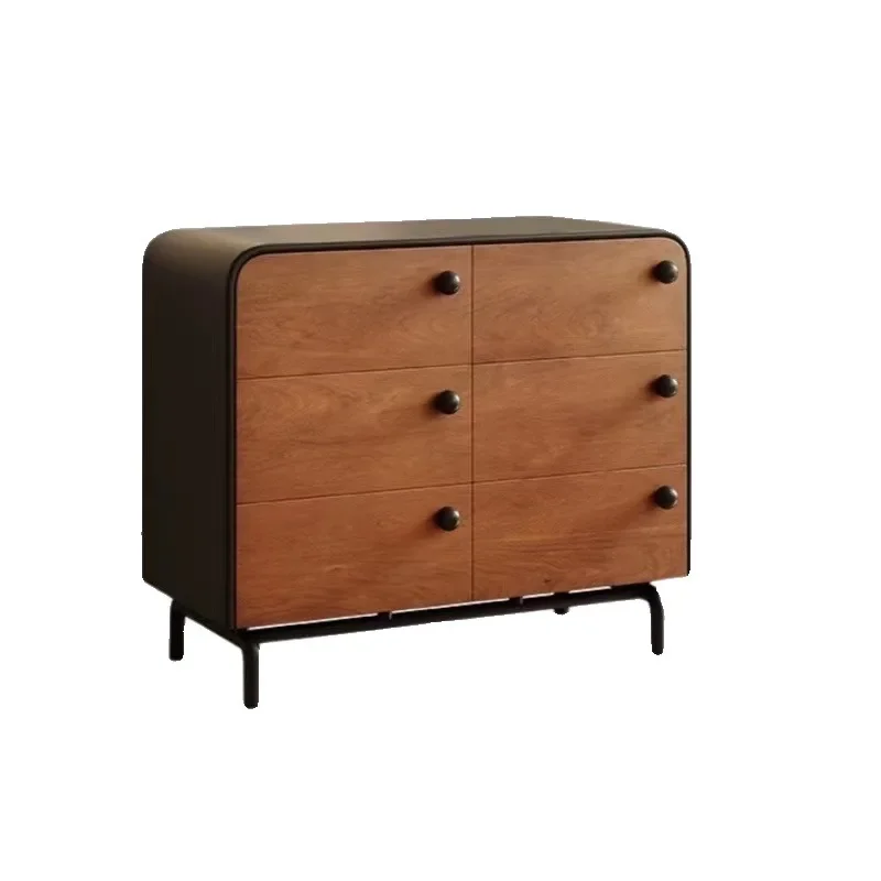 

American solid wood home medium antique six-chest cabinet, retro drawer storage bedroom locker