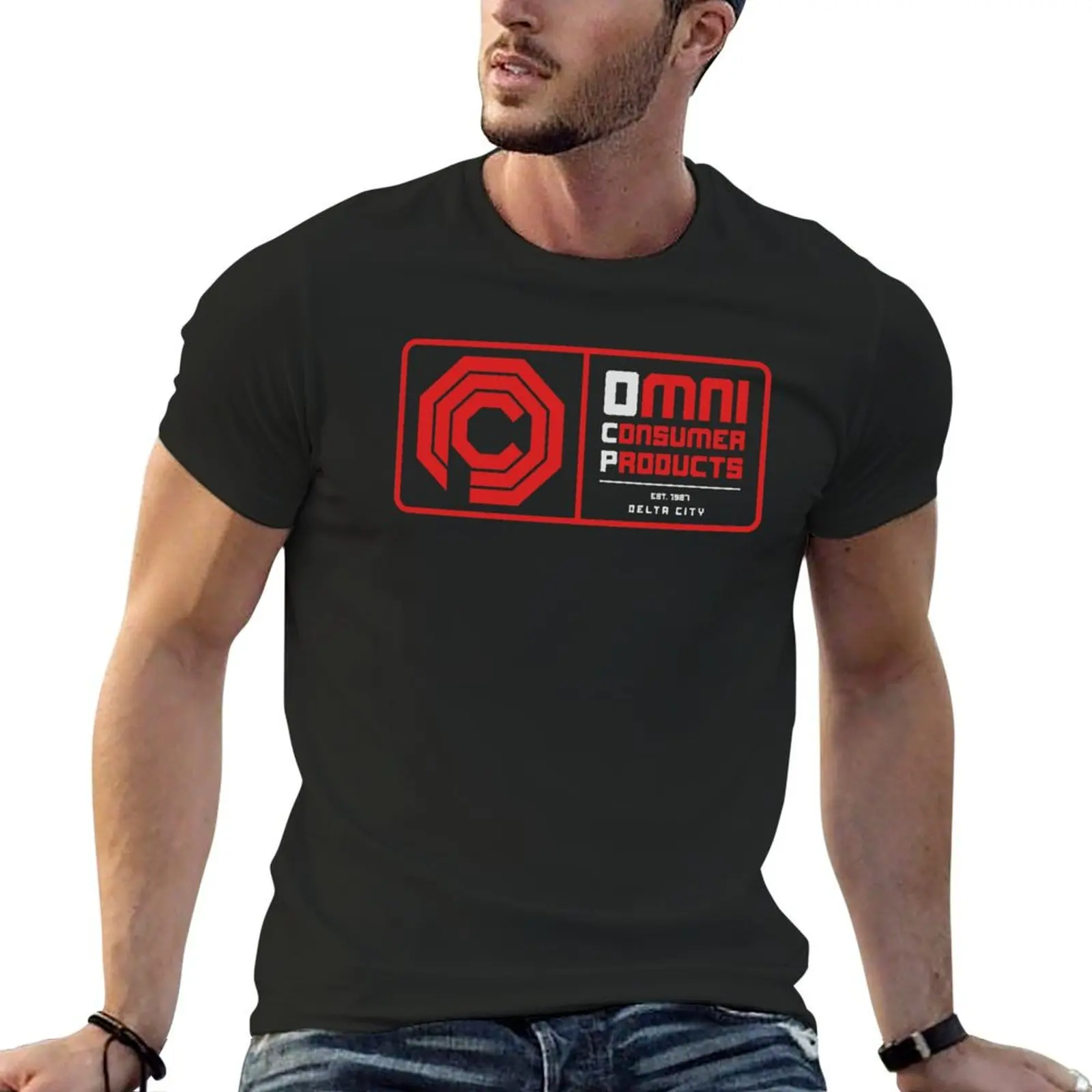 

OCP Omni Consumer Products T-Shirt Blouse summer tops graphic tee shirt Men's cotton t-shirt