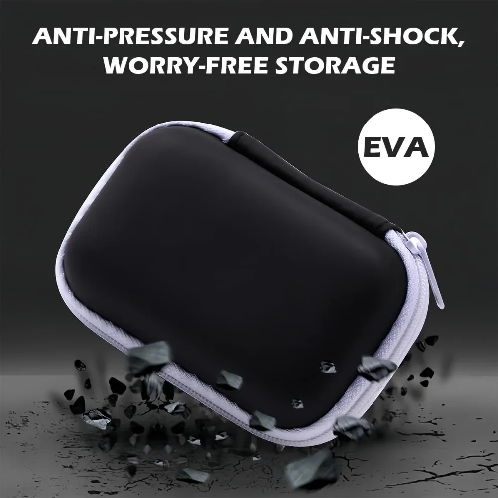 EVA Pulse Oximeter Storage Case - Portable Travel Shockproof Medical Organizer for Oximeters, Cables & Electronics