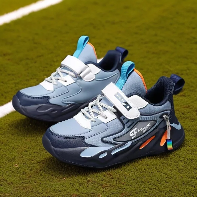 

Kids Spring Autumn Leather Breathable Sneakers Children Non-slip Platform Platform Student Casual Shoes Girls Running Sneakers