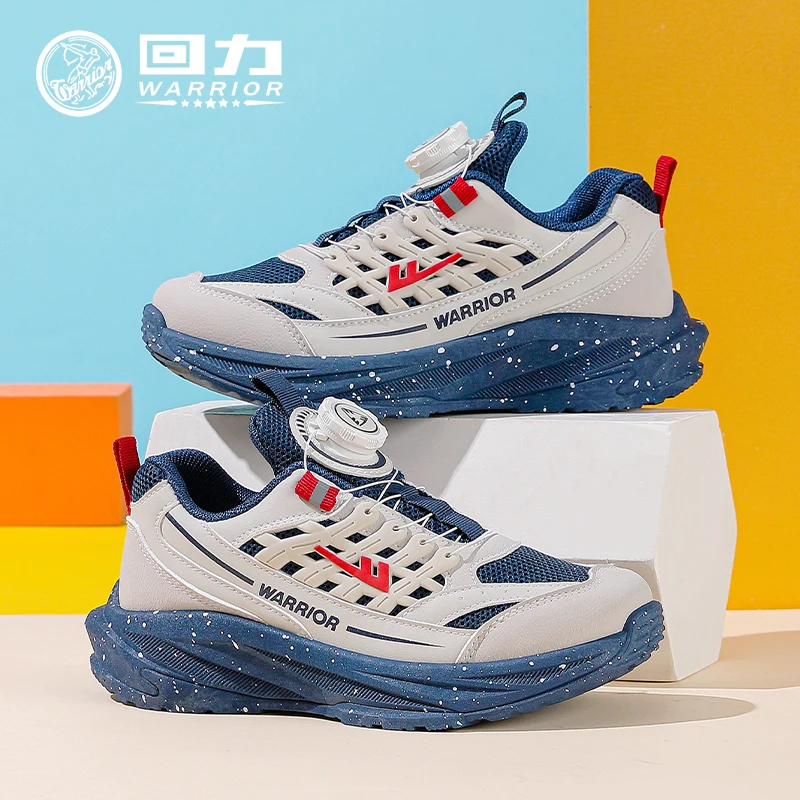 

Warrior Kids Mesh Sneakers Breathable 2025 New Autumn Boys Casual Shoes for School Campus Children Sport Shoes