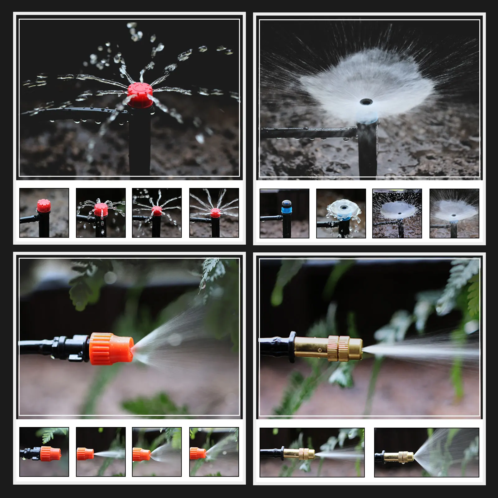 DIY Yard Plant Watering System 13cm Mist Sprinkler Adjustable Flow 1/2