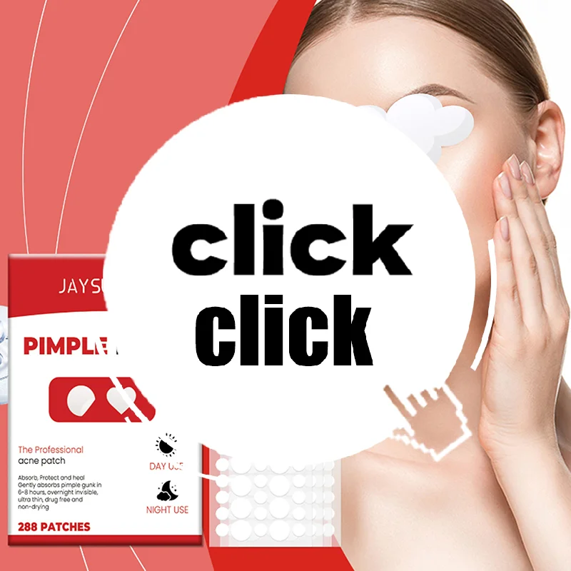288 قطعة إصلاح حب الشباب التصحيح جهاز العناية بالوجه تتلاشى العيوب بثرة علامات مغلقة حب الشباب العيوب غطاء حب الشباب بثرة رقعة إصلاح الإطارات