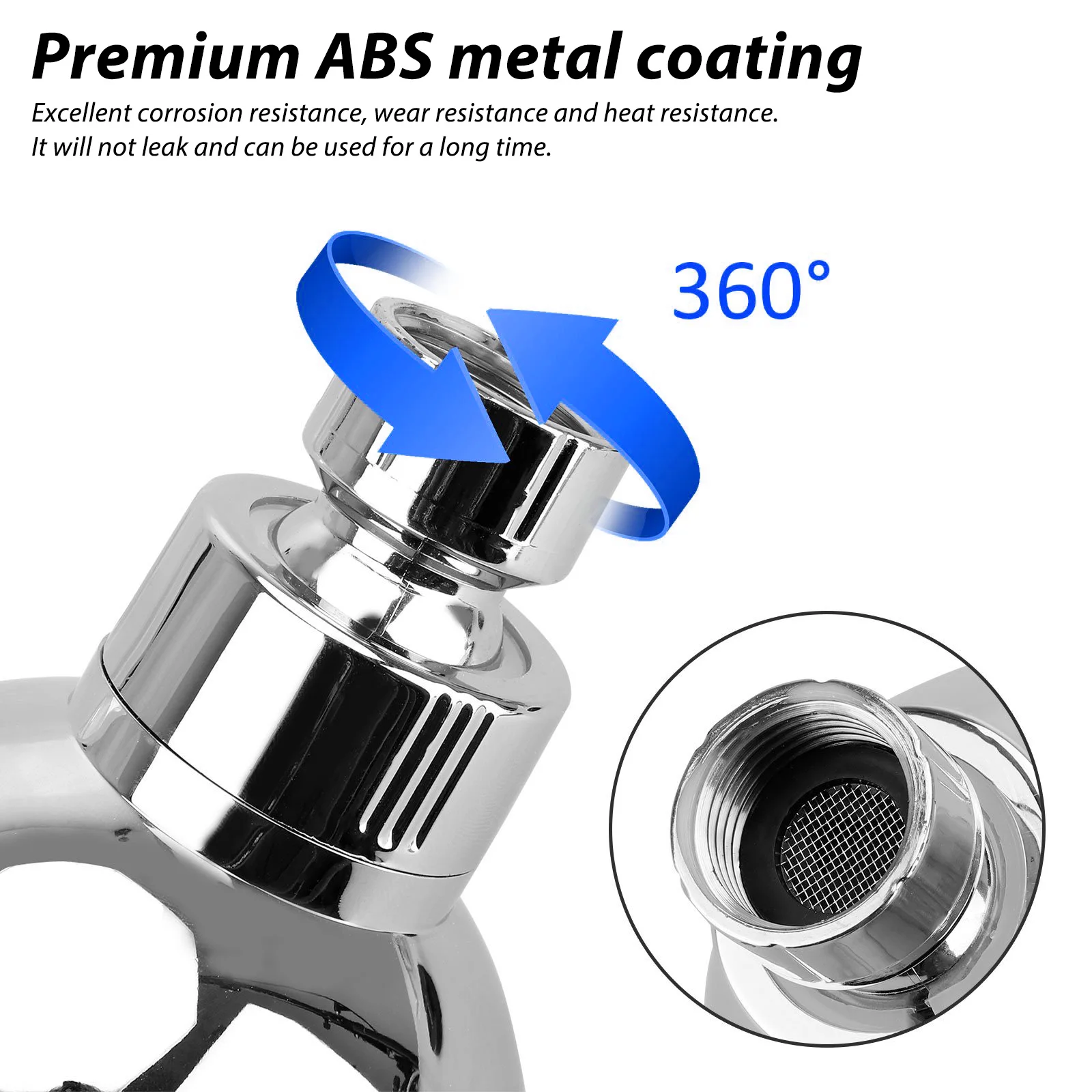 LED Shower Head 7 Color Light Automatically Changing LED Showerhead 6 inches LED Rainfall Shower Head Romantic LED Light Shower