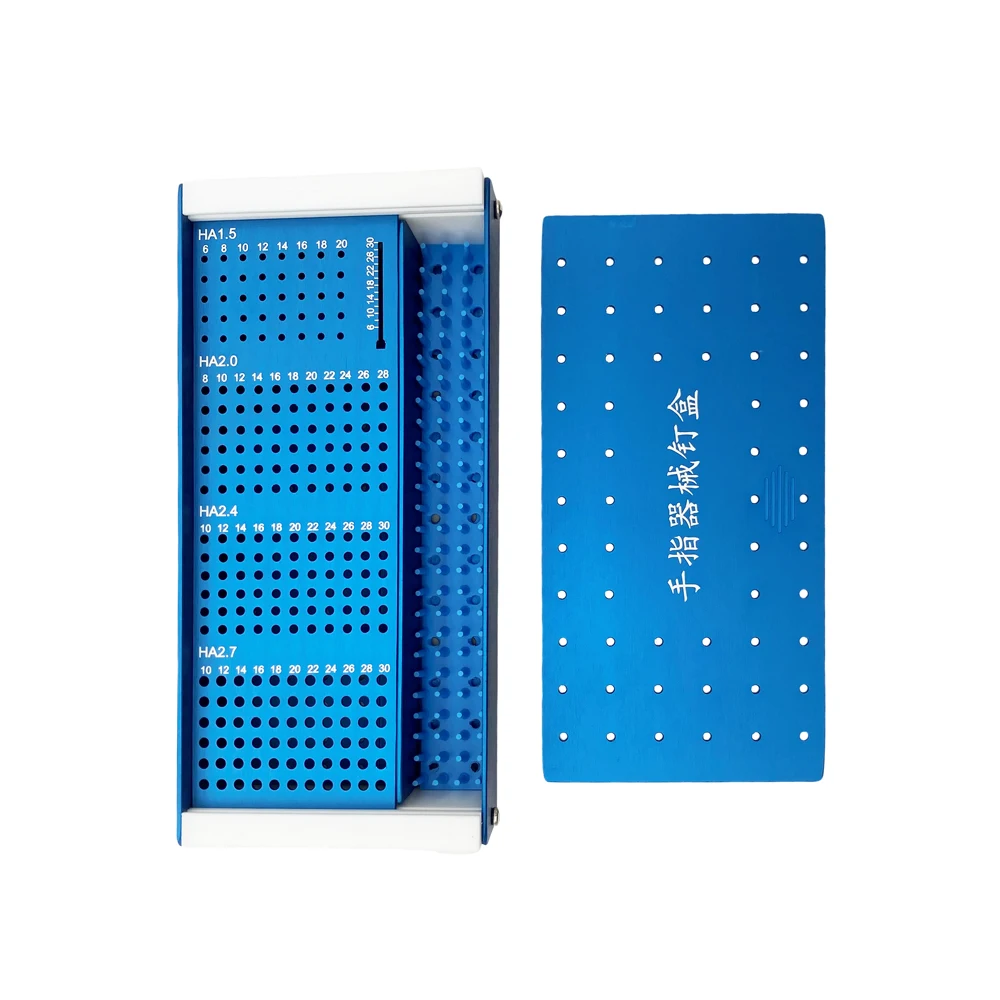 Caja  esterilización  Mini caja  tornillos ortopédica  1,5/2,0/2,4/2,7mm instrumentos quirúrgicos ósseos  mascotas