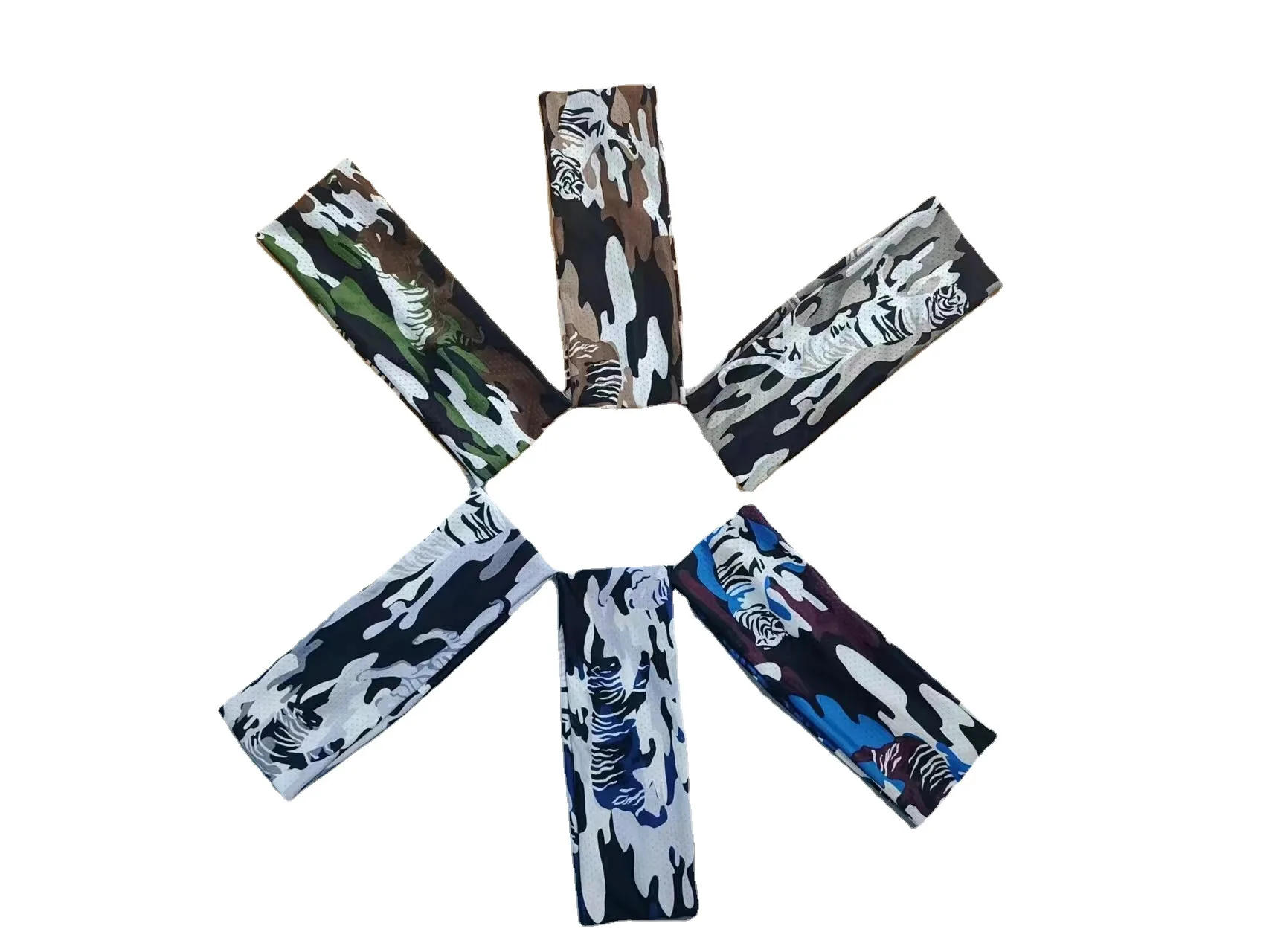 Camouflaged Ice Headbands for Man New Cool Elastic Hairband Sports Running Headband Headwear Male Hair Band Hair Accessories