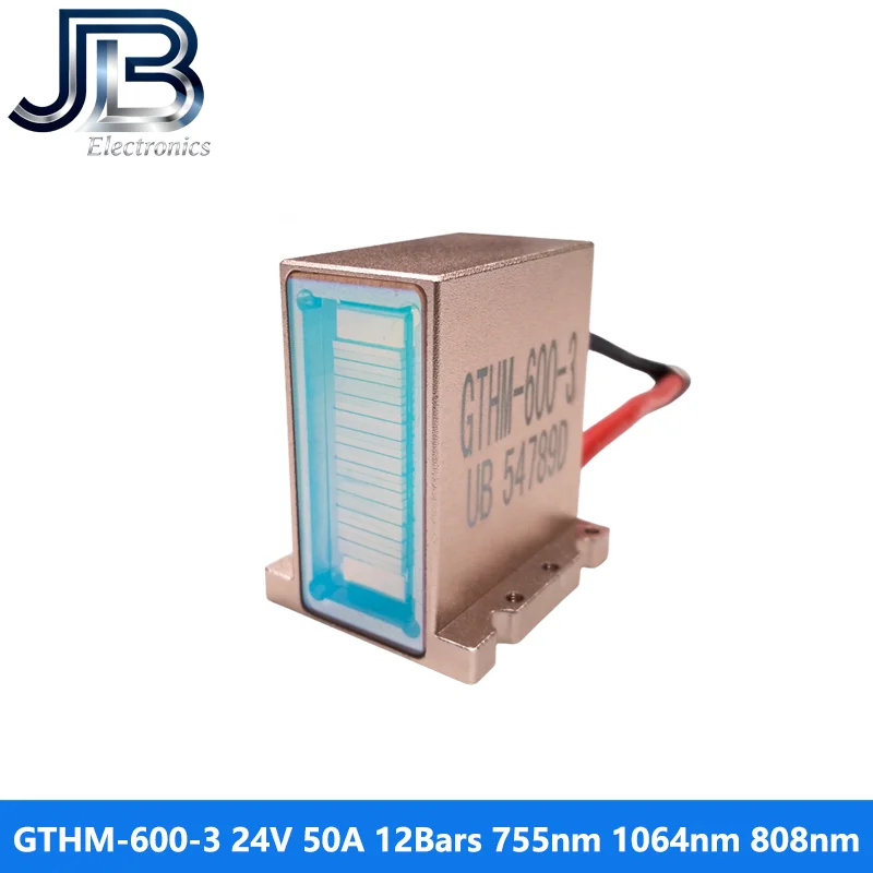 

GTHM-600-3 12Bars Golden 24V 50A 600W 808nm Laser Stack For Hair Removal
