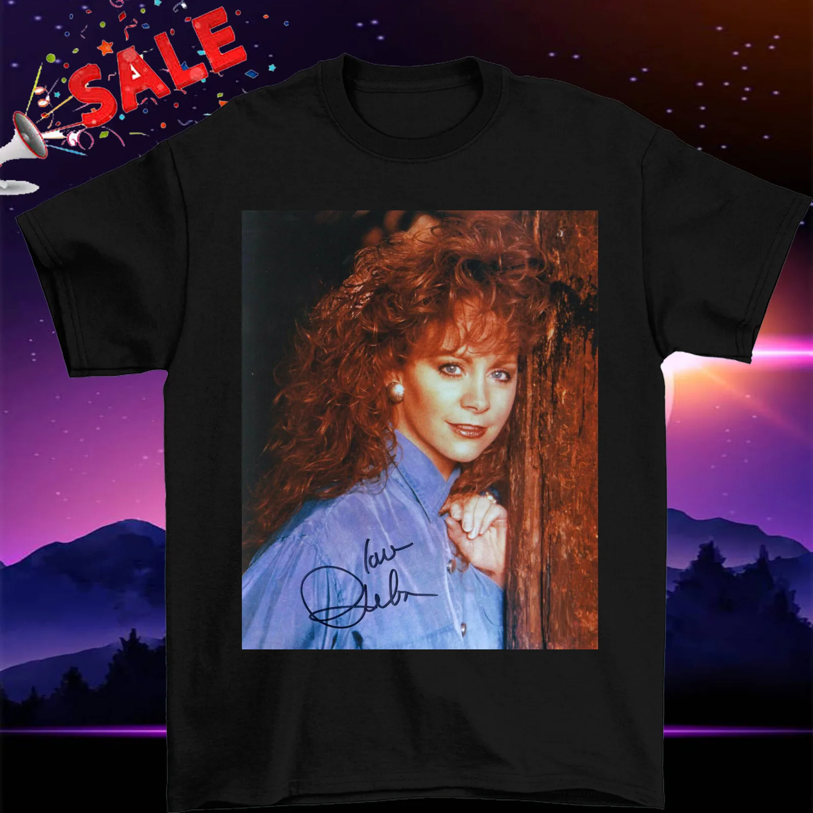 Hot Reba McEntire Signed Black T Shirt Size  SM L 234XL EG165