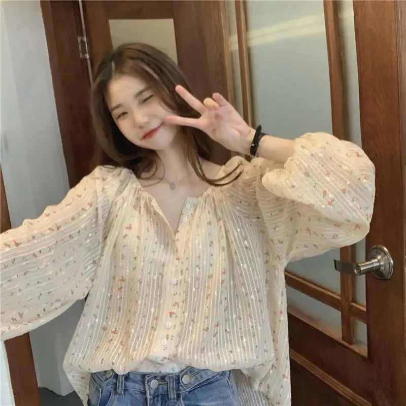 

2023 Creative Pregnant Women's Flower Broken Button Shirt Pregnant Women's Summer New Shirt Long Sleeve Top Maternity Top LF098