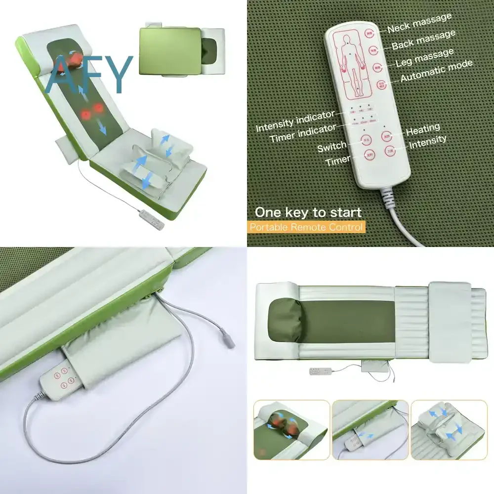 Leg Back Whole Body Massage Mat for Back Pain Relief Electric Beat Manual Soft Massager for All Body Types for Home Office