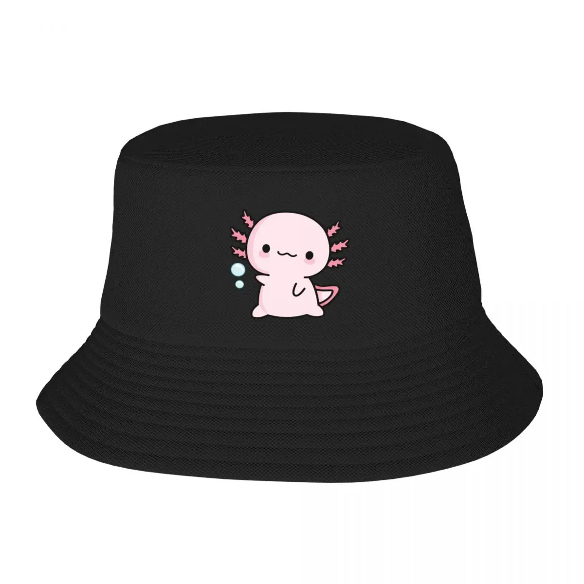 Cute Axolotl Salute Bucket Hat dad hat Wild Ball Hat Vintage Ball Cap Hat For Man Women's