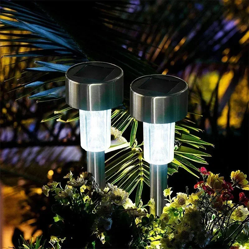 Lampu halaman rumput surya, lampu taman luar ruangan tenaga surya tahan air untuk halaman belakang halaman rumput teras dekoratif