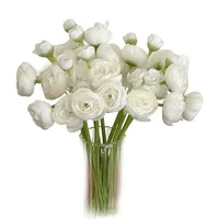 Ranunculus Artificial Flowers 24Pcs Faux Silk Peonies Bulk Flowers For Vase Rose Photography Props Wedding Bride Holding Bouquet