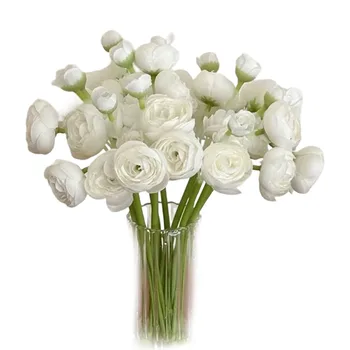 Ranunculus Artificial Flowers 24Pcs Faux Silk Peonies Bulk Flowers For Vase Rose Photography Props Wedding Bride Holding Bouquet