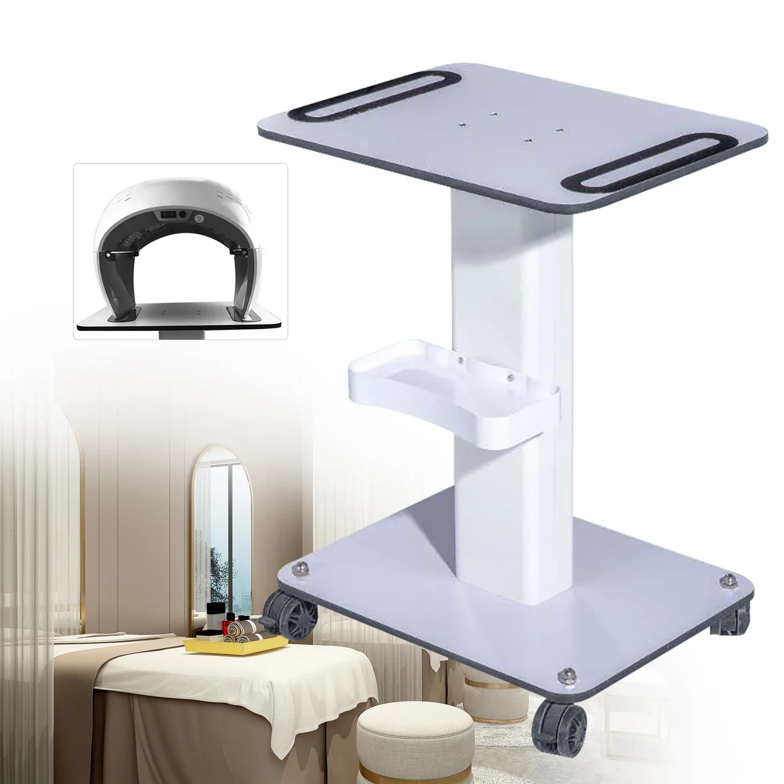 Beauty SPA Equipment Salon Big Table Trolley Cart Storage Stand Rolling Salon Machine Organizer Salon Trolley Cart