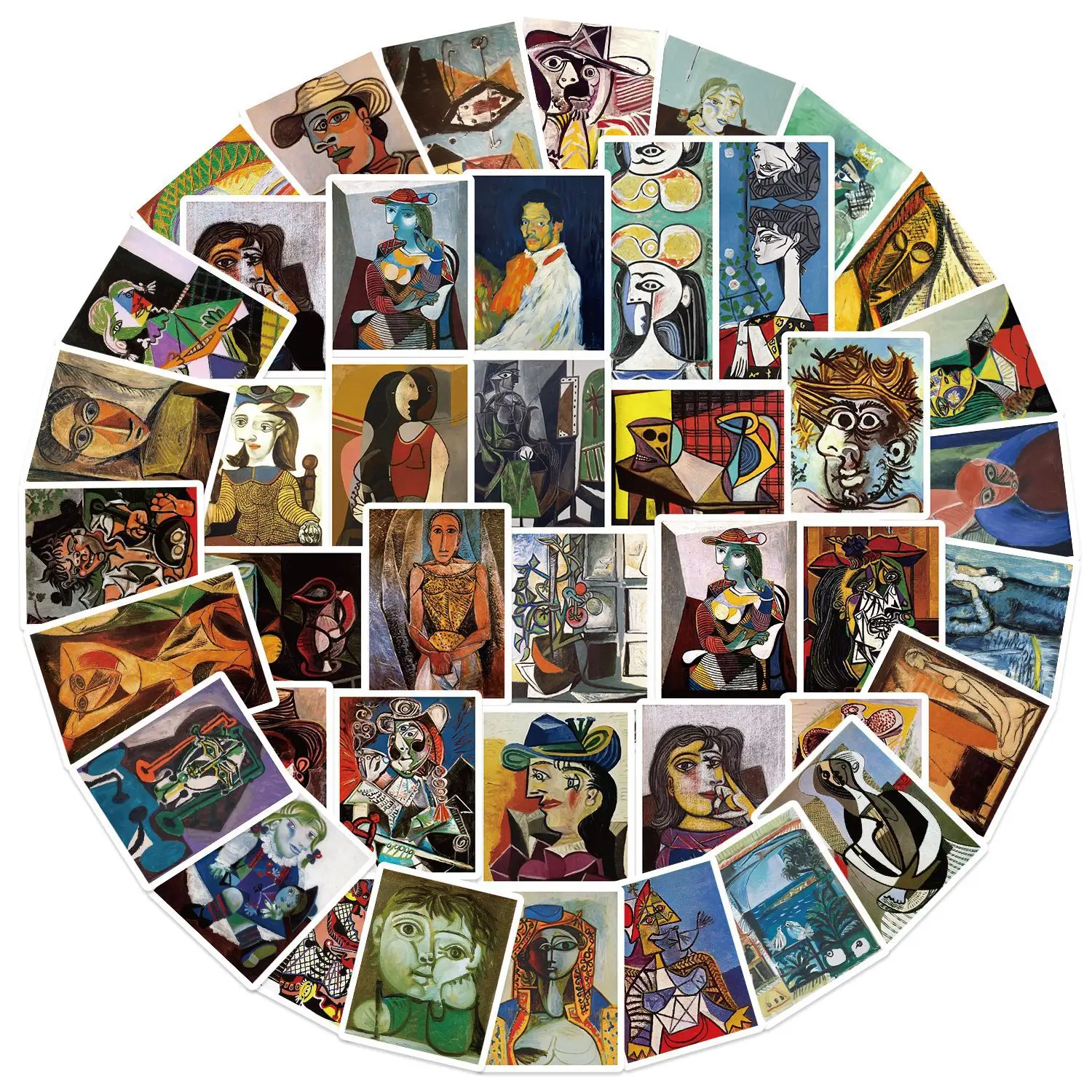 10/50pcs Picasso peinture à l'huile Art esthétique autocollants téléphone guitare ordinateur portable valise étanche Graffiti autocollant enfant jouet