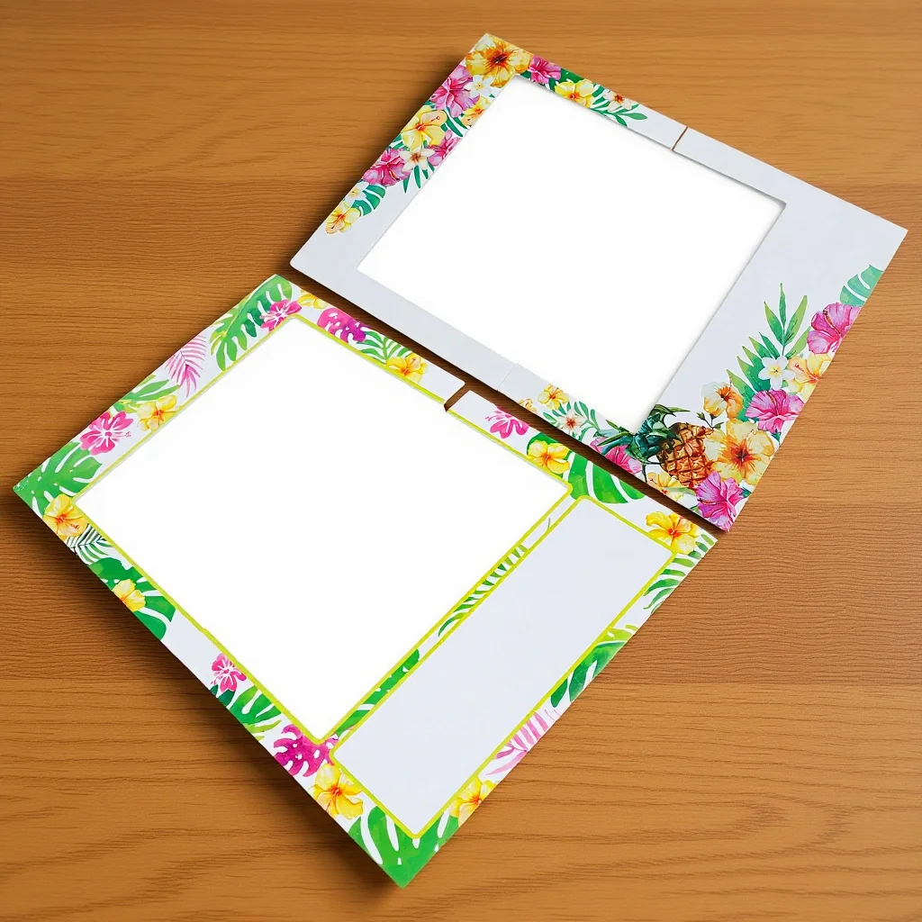 

1Pcs Hawaiian Foam Photo Frame Party Prop Photo Accessories Bright Colorful Decoration Selfie Fun Supplies Hawaii Party Props