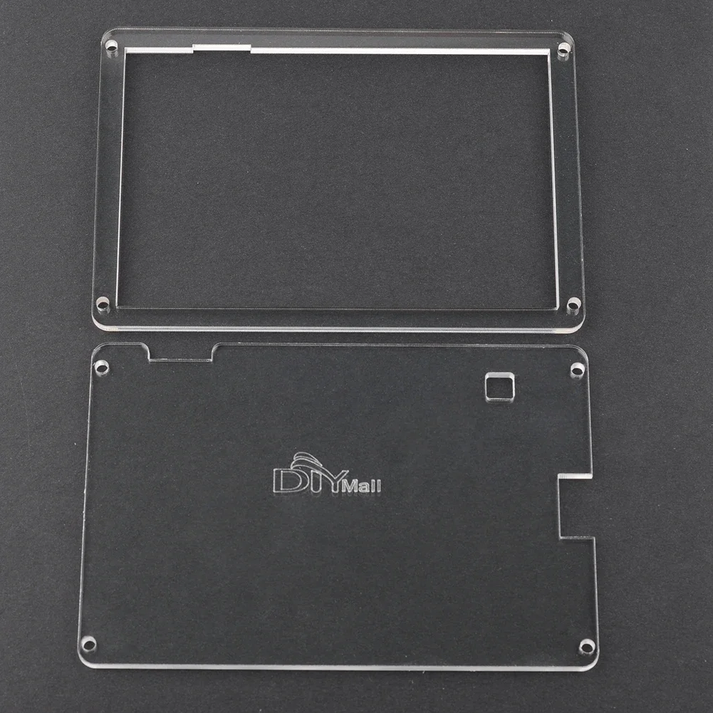 Plástico acrílico 7.0 polegadas transparente caso claro para nextion 5.0 nx8048t050 nx8048t070 hmi touch display versão básica