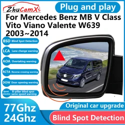 for Mercedes Benz MB V Class Vito Viano Valente W639 BSD Blind Spot Detection Sensor Radar Driving Warning System Plug and Play