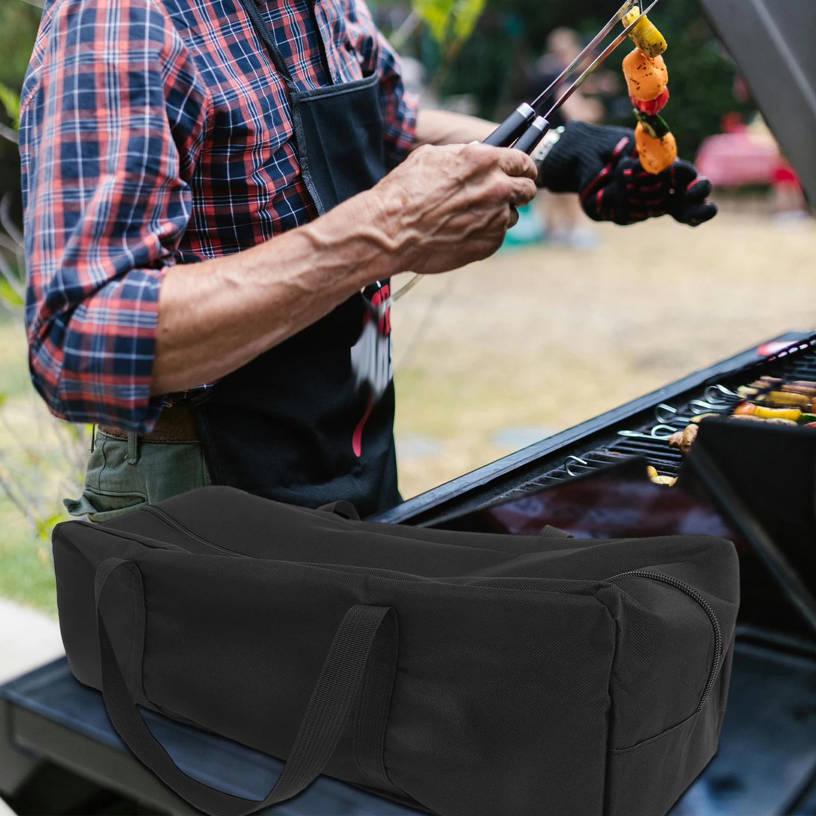 

Durable Oxford Cloth Bbq Tool Storage Portable Grill Utensil Organizer For Camping Equipment Machine Washable Heavy Duty Zipper