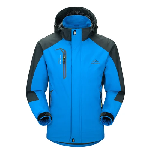 Imagen 2 del producto TRVLWEGO, chaqueta de otoño para hombre, abrigos para deportes al aire libre, senderismo, Camping, con capucha, resistente al viento, resistente al agua, ropa de viaje para pesca a la lluvia