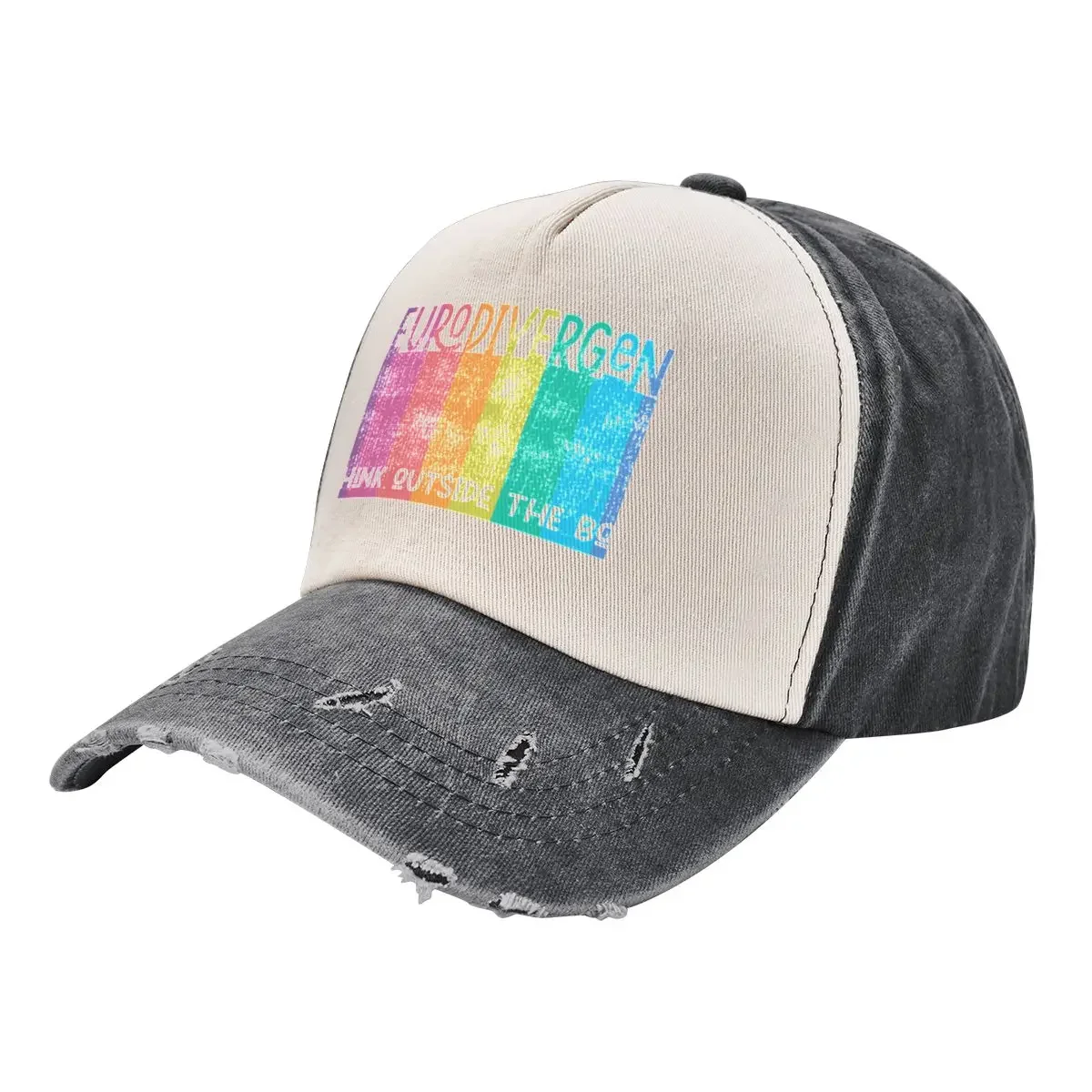 Colorful Neurodivergent Rainbow Design Baseball Cap Cosplay Hat Man For The Sun Hat Man Luxury Hat Baseball Cap Female Men's