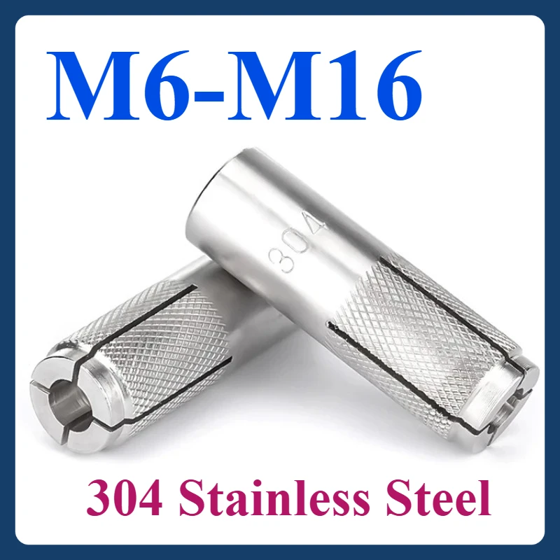 

M6 M8 M10 M12 M16 304 Stainless Steel Internal Expansion Pipe Plug Embedded Blasting Anchor Bolt Top Burst Screw 1/2/5pcs