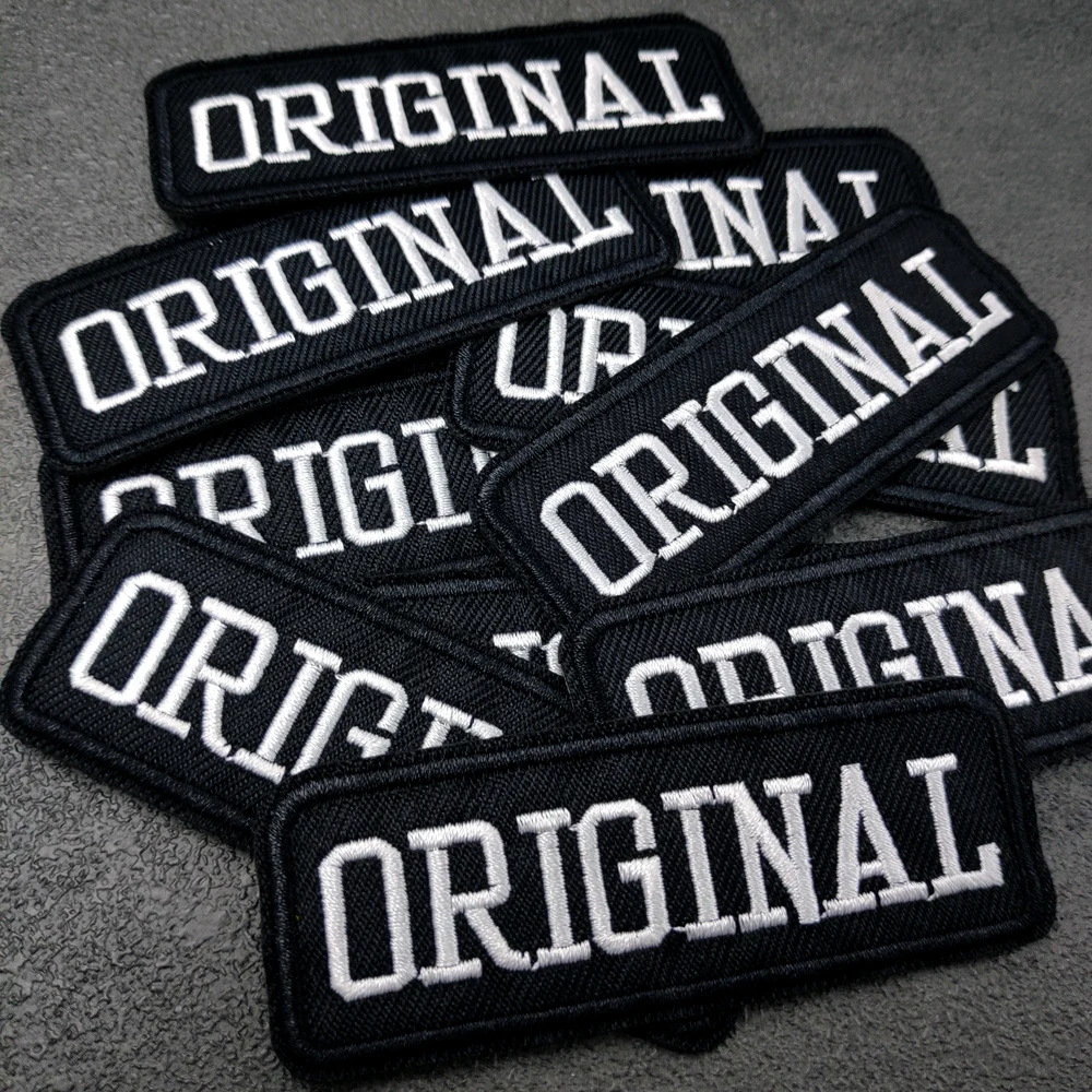 10pcs/Lot ORIGINAL Size:8.7x3.0cm Patches Badges Clothes Embroidery Applique Ironing Sewing Supplies Decorative Parche