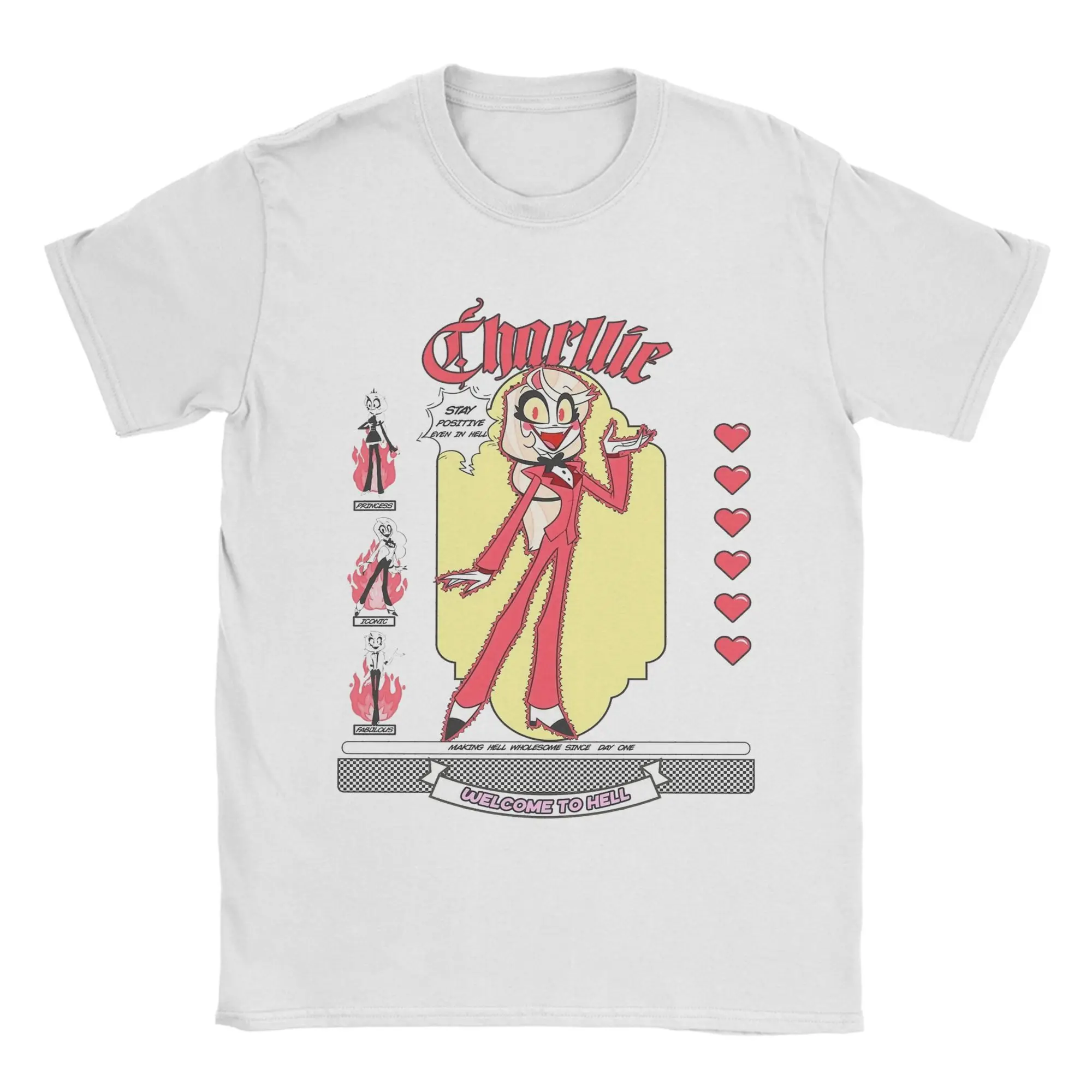 

Charlie Morningstar Hazbined Hoteled T Shirts for Men 100% Cotton Vintage T-Shirts Crew Neck Tees Clothes Gift Idea