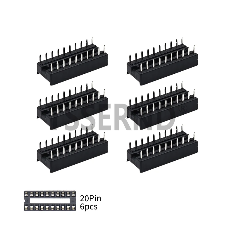 66PCS/Set DIP IC Sockets Adaptor Solder Type Kit 6,8,14,16,18,20,24,28 pins Integrated circuit IC Chip Socket