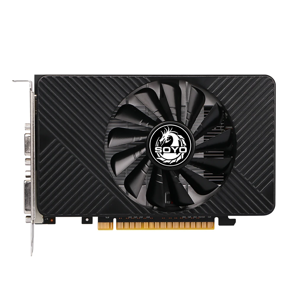 SOYO GTX 550TI GDDR5 Graphics Card 2GB 40NM Video Card 128BIT HDMI VGA DVI PC game computer com GPU 625MHZ  PhysX Single Fan