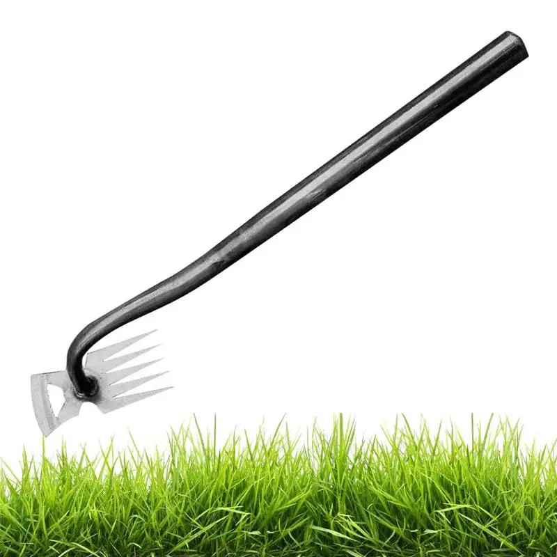 

Grass Pulling Tool Stand Up Picker Weeder Remover Hand Tool 5-Claw Steel Head Design Long Handle Dual Purpose Weeder Standup