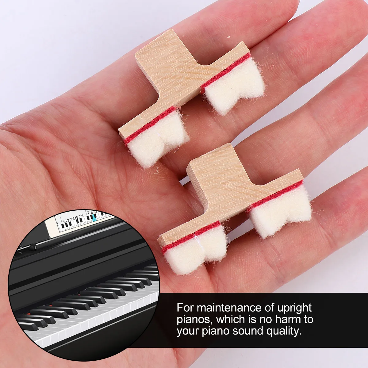 

2 PCS Piano Stop Accessory Supplies Maintenance Tool The Sound Insulation Mat Wool Felt