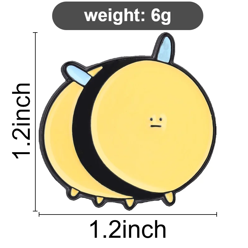 Turbo Granny Glückskatze Emaille-Anstecknadel Kawaii Dreifarbige Katze Geometrische Biene Goldfisch Ente Brosche Reversnadel Taschenanstecker Schmuck Geschenk für Freunde – Detail 9