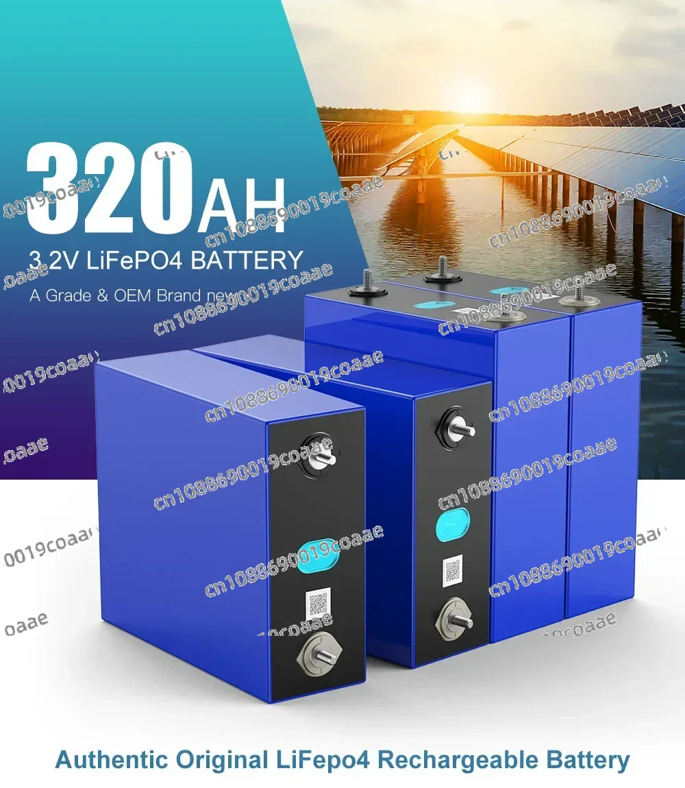 New lifepo4 3.2v 320ah to 12v 24v 48v battery pack diy rv battery and solar storage system ship