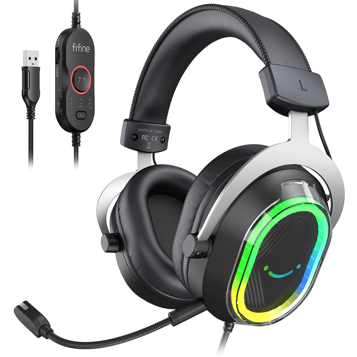 fifine-wired-gaming-headsets-with-game-chat-balance71-surround-sound-for-pc-ps4-5rgb-headphones-with-noise-canceling-mic-h13