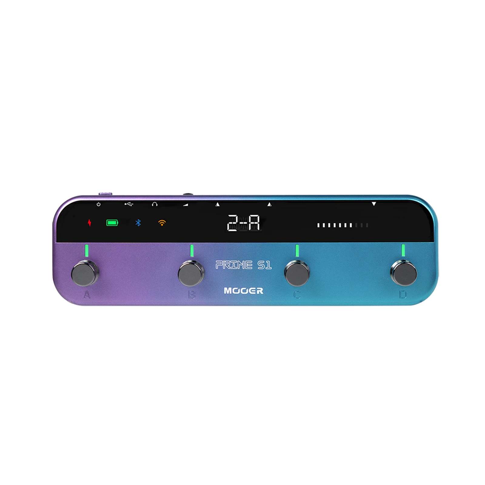 Mooer S1 Wireless Guitar Multi-Effects Processor W/ Footswitch 126 Fx, Tuner, Looper, Drum Machine Stereo Usb/otg