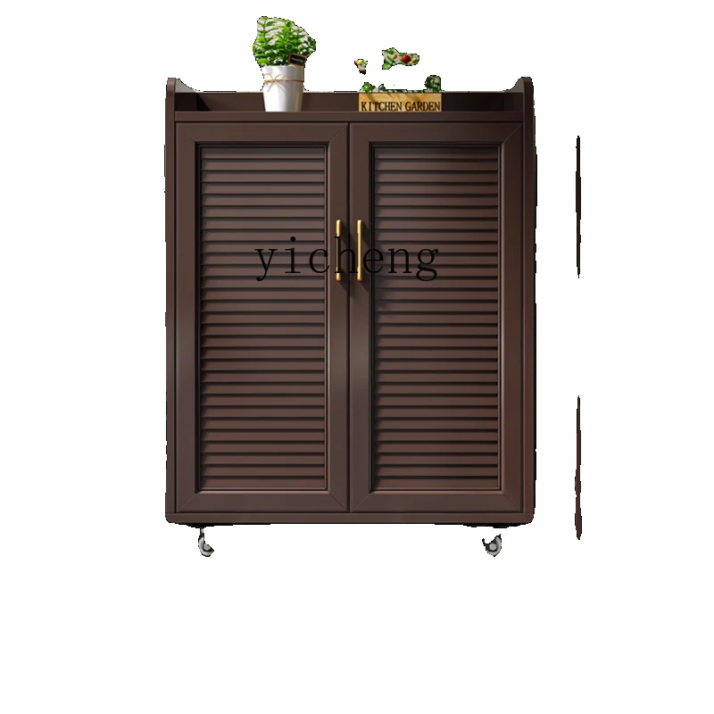 XL Outdoor Indoor Thickening Aluminum Alloy Waterproof and Sun Protection Garden Shoe Cabinet Movable Storage Cabinet