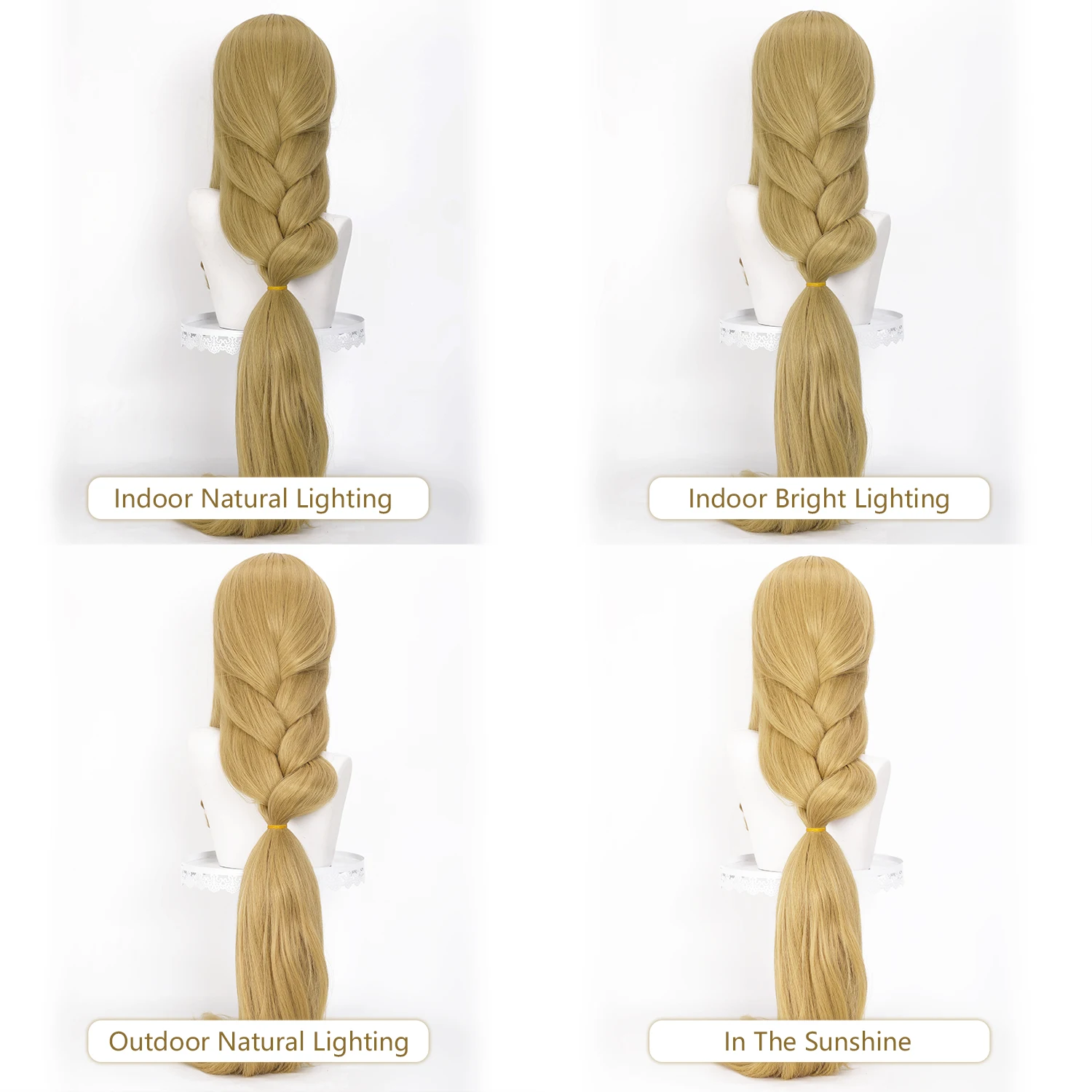 أنيمي شعر مستعار Muelsyes شعر مستعار تأثيري الفرسان أنثى أنيمي لعبة دور شعر مستعار تأثيري مع الانفجارات الكتان الذهب الذرة بيرم رقيق شعر مستعار اصطناعي #6