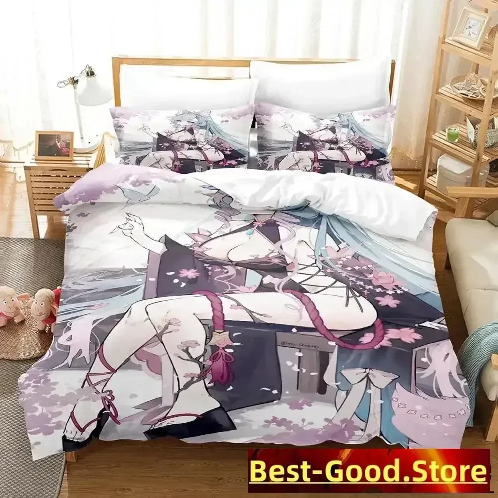 جديد مثير الفتيات Silvervale Vtuber طقم سرير واحد التوأم كامل الملكة الملك الحجم طقم سرير الكبار طفل غرفة نوم حاف مجموعة غطاء أنيمي