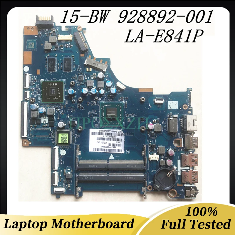 

928892-001 928892-501 928892-601 High Quality Mainboard For HP 15-BW Laptop Motherboard LA-E841P With A9-9420 CPU 100% Tested OK