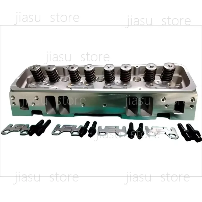 5.7L V8 Small‑Block Aluminum Cylinder Head Complete Set with Guide Plate Bolts Compatible with SBC 350 Engine Accessory
