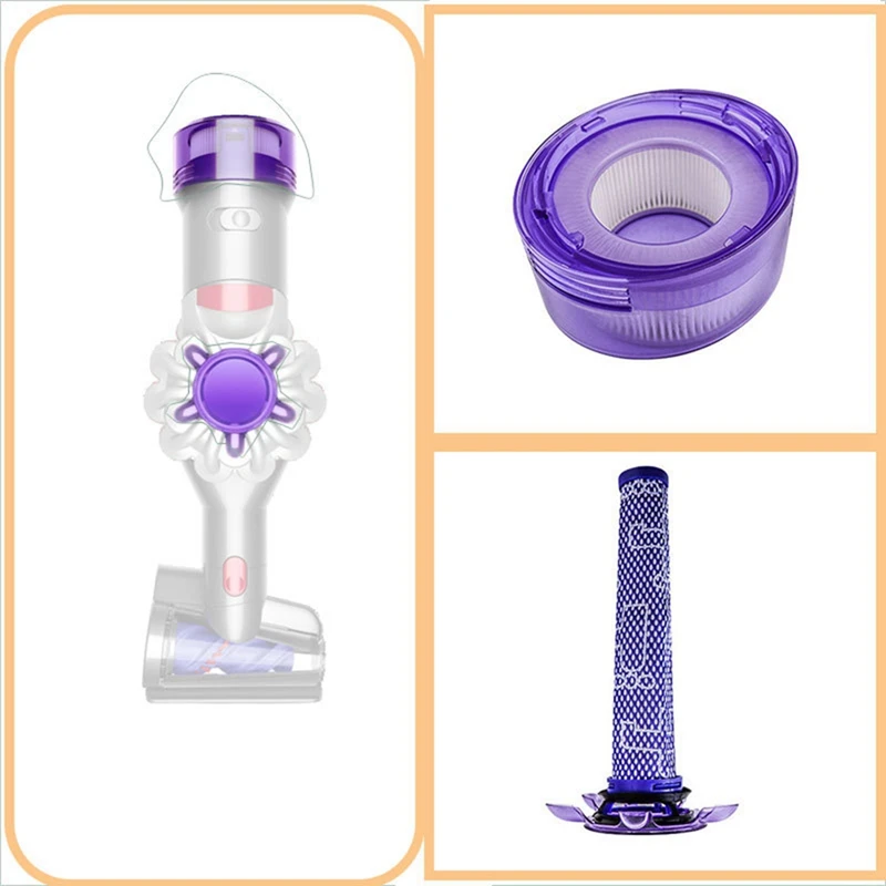 Substituição do filtro de vácuo para Dyson V8 Extra, Colchão V8 FOCUS, V8 Absolute Stick, Aspirador de mão, Filtros HEPA