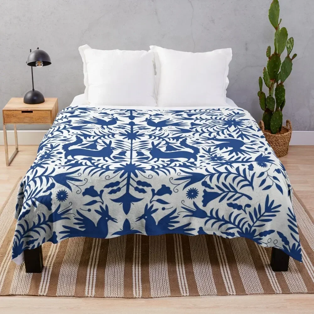 

Otomi Blue Throw Blanket Cozy Napping Blanket Gift for Mom Dad