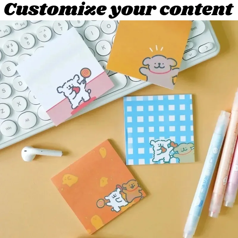 

20pcs 7x7cm Custom Sticky Notes Strong Adhesive Memo Pads