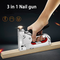 Manual Staple Gun  3 in 1 Stapler Nail Gun Staple Gun Nailer Furniture Tool Wood Frame Stapler Stainless Steel Hand Tool