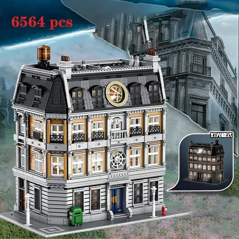 

6564 шт., Strange's Sanctorum Sanctum, дом с привидениями, строительные блоки, кирпичи, детские игрушки на день рождения, Рождество 613001