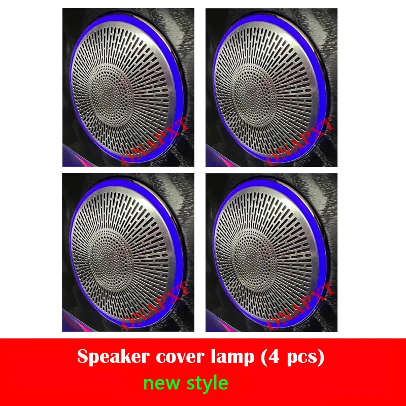 Für Benz C/E/GLC Klasse W205 W213 X253 W238 LED Audio Lautsprecher Abdeckungen Neue Sound Metall Mediant abdeckung Dekoration Lampe Umgebungs Licht